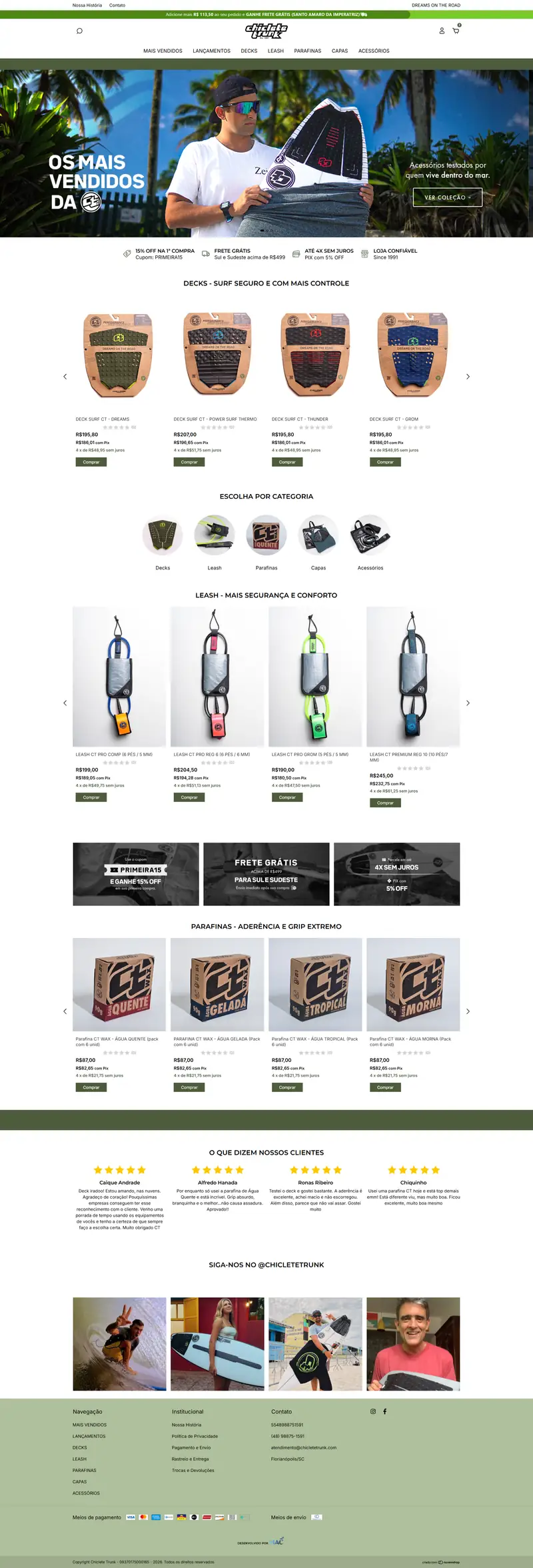 E-commerce Chiclete Trunk desenvolvido pela MAC Marketing