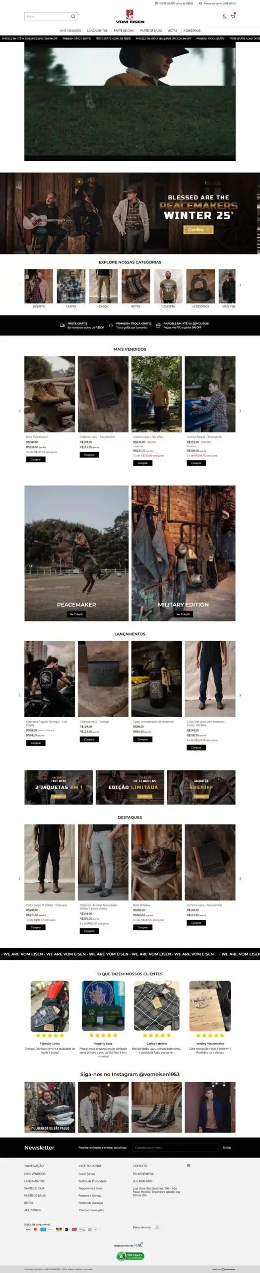 E-commerce Vom Eisen desenvolvido pela MAC Marketing